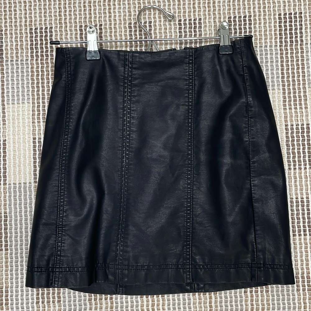 Free people leather skirt